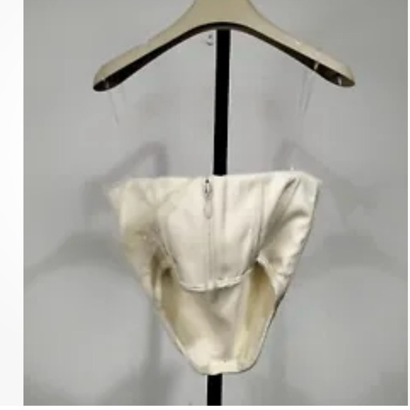 New NWOT HOCB Kim Ivory Draped Tulle Corset Medium - Picture 4 of 4